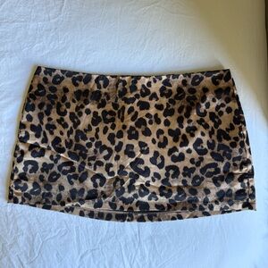 superdown Cheetah Print Mini Skirt